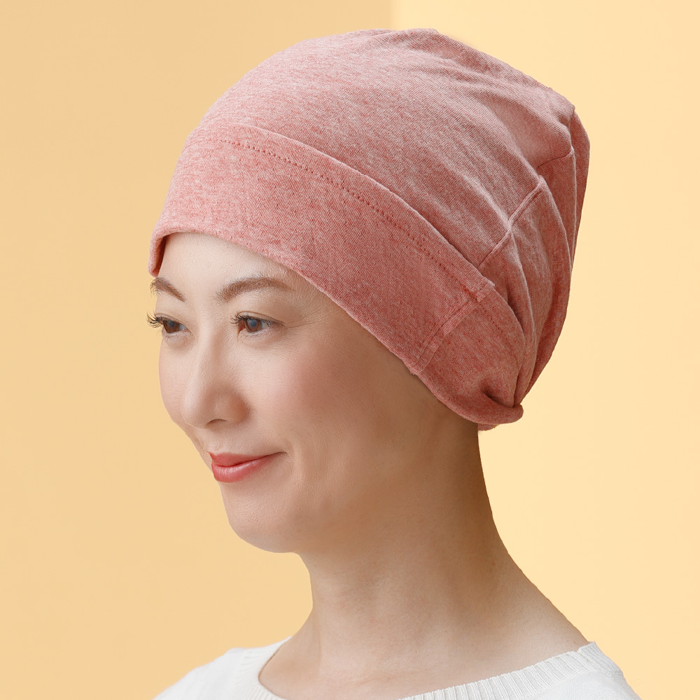 オーガニックコットンキャップ（ピンク）【医療向けサポート商品】の